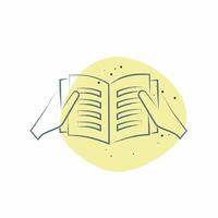 Icon Read A Book. related to Book symbol. Color Spot Style. simple design illustration vector
