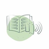 Icon Audio Book. related to Book symbol. Color Spot Style. simple design illustration vector