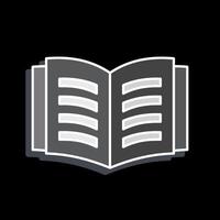 Icon Open Book. related to Book symbol. glossy style. simple design illustration vector