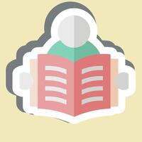 Sticker Read. related to Book symbol. simple design illustration vector
