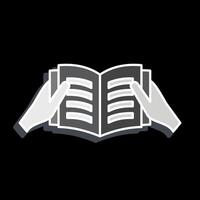 Icon Read A Book. related to Book symbol. glossy style. simple design illustration vector
