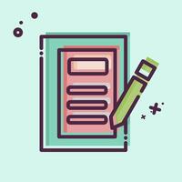 Icon Diary. related to Book symbol. MBE style. simple design illustration vector