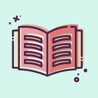 Icon Open Book. related to Book symbol. MBE style. simple design illustration vector