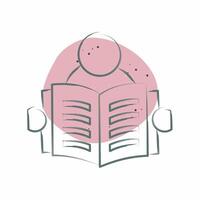 Icon Read. related to Book symbol. Color Spot Style. simple design illustration vector