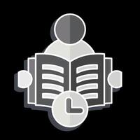 Icon Reading Time. related to Book symbol. glossy style. simple design illustration vector