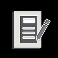 Icon Diary. related to Book symbol. glossy style. simple design illustration vector