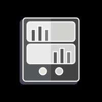 Icon Book Shelf. related to Book symbol. glossy style. simple design illustration vector