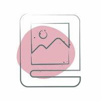 Icon Album. related to Book symbol. Color Spot Style. simple design illustration vector
