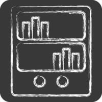 Icon Book Shelf. related to Book symbol. chalk Style. simple design illustration vector