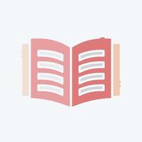 Icon Open Book. related to Book symbol. doodle style. simple design illustration vector