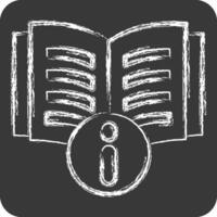 Icon Instructions. related to Book symbol. chalk Style. simple design illustration vector