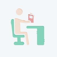 Icon Reading. related to Book symbol. doodle style. simple design illustration vector