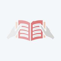Icon Read A Book. related to Book symbol. doodle style. simple design illustration vector