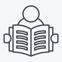 Icon Read. related to Book symbol. line style. simple design illustration vector