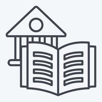 Icon Library. related to Book symbol. line style. simple design illustration vector