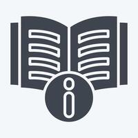 Icon Instructions. related to Book symbol. glyph style. simple design illustration vector
