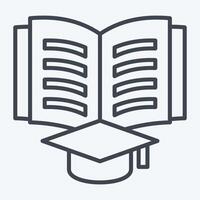 Icon Study. related to Book symbol. line style. simple design illustration vector