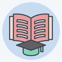Icon Study. related to Book symbol. color mate style. simple design illustration vector