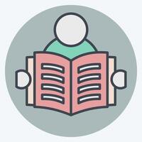 Icon Read. related to Book symbol. color mate style. simple design illustration vector