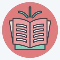 Icon Story. related to Book symbol. color mate style. simple design illustration vector