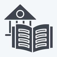 Icon Library. related to Book symbol. glyph style. simple design illustration vector