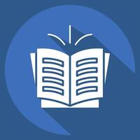 Icon Story. related to Book symbol. long shadow style. simple design illustration vector