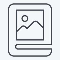 Icon Album. related to Book symbol. line style. simple design illustration vector