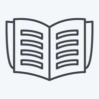 Icon Book. related to Book symbol. line style. simple design illustration vector