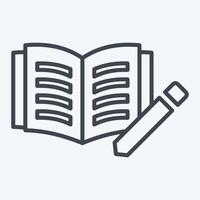 Icon Journal. related to Book symbol. line style. simple design illustration vector