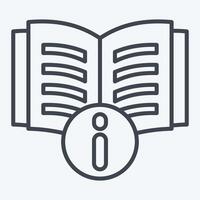 Icon Instructions. related to Book symbol. line style. simple design illustration vector