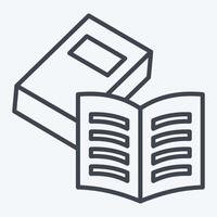 Icon Books. related to Book symbol. line style. simple design illustration vector