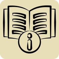 Icon Instructions. related to Book symbol. hand drawn style. simple design illustration vector