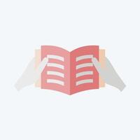Icon Read A Book. related to Book symbol. flat style. simple design illustration vector