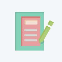 Icon Diary. related to Book symbol. flat style. simple design illustration vector
