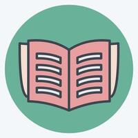 Icon Book. related to Book symbol. color mate style. simple design illustration vector