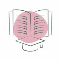 Icon Study. related to Book symbol. Color Spot Style. simple design illustration vector