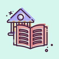 Icon Library. related to Book symbol. MBE style. simple design illustration vector