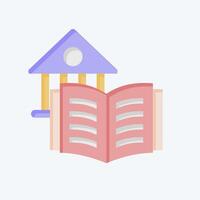Icon Library. related to Book symbol. flat style. simple design illustration vector
