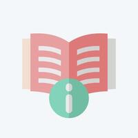 Icon Instructions. related to Book symbol. flat style. simple design illustration vector
