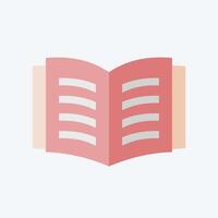 Icon Open Book. related to Book symbol. flat style. simple design illustration vector