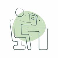 Icon Reading. related to Book symbol. Color Spot Style. simple design illustration vector