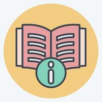 Icon Instructions. related to Book symbol. color mate style. simple design illustration vector