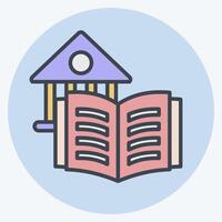 Icon Library. related to Book symbol. color mate style. simple design illustration vector
