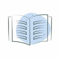 Icon Open Book. related to Book symbol. Color Spot Style. simple design illustration vector