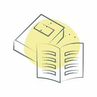 Icon Books. related to Book symbol. Color Spot Style. simple design illustration vector
