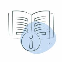 Icon Instructions. related to Book symbol. Color Spot Style. simple design illustration vector