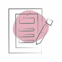 Icon Diary. related to Book symbol. Color Spot Style. simple design illustration vector