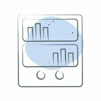 Icon Book Shelf. related to Book symbol. Color Spot Style. simple design illustration vector