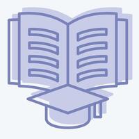 Icon Study. related to Book symbol. two tone style. simple design illustration vector
