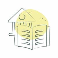 Icon Library. related to Book symbol. Color Spot Style. simple design illustration vector